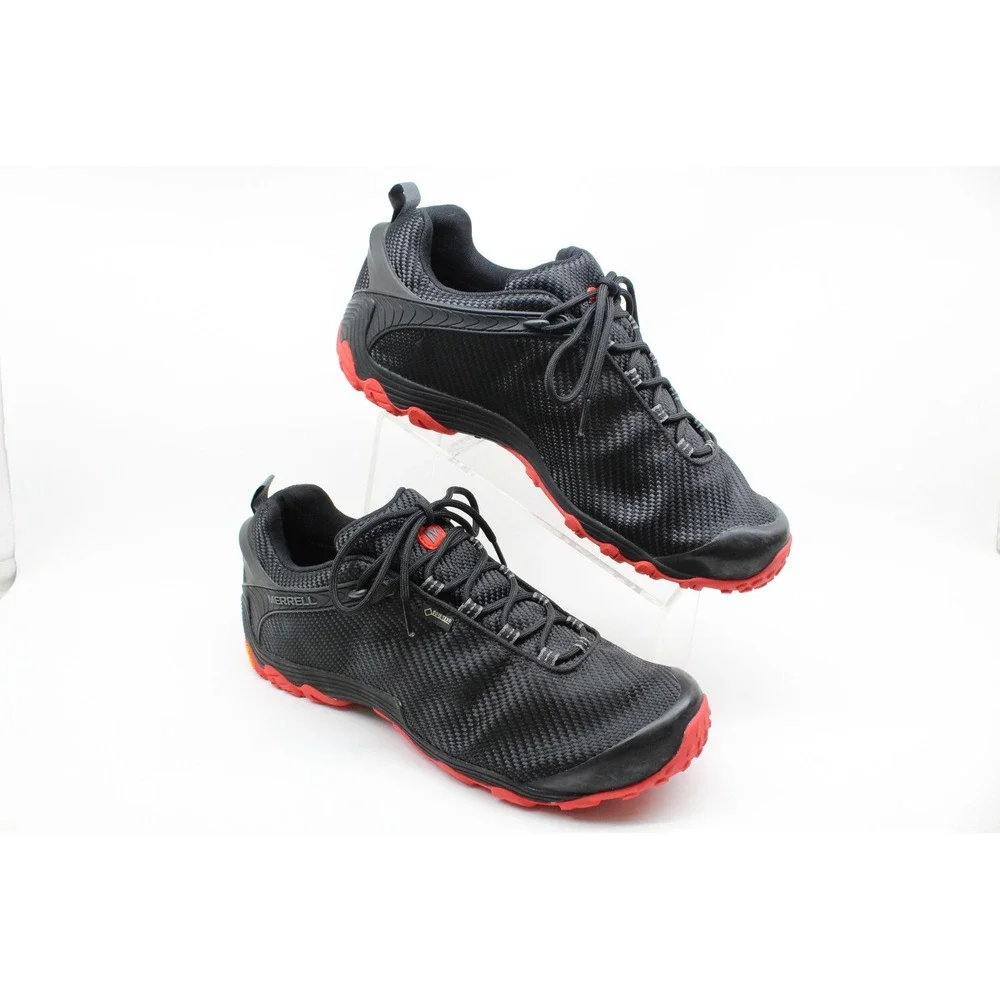 Merrell Chameleon 8 Stretch Gore-Tex Mens 14 US Hiking Shoes Black Red Vibram
